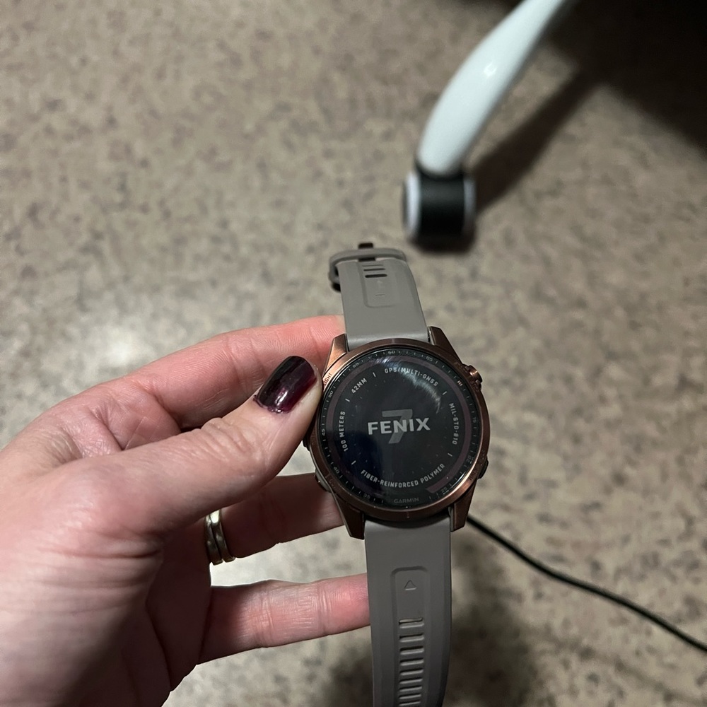 Garmin Fenix 7 Sapphire Solar Watch in Bronze. Beautiful watch! Plus bands!